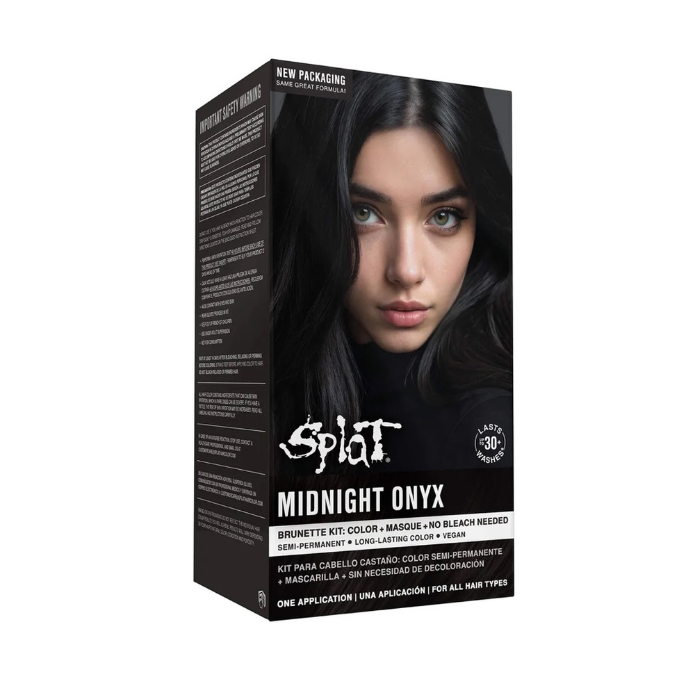 SPLAT - MIDNIGHT ONYX NO BLEACH BLACK SEMI-PERMANENT HAIR DYE KIT